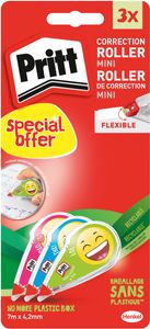 Pritt mini correctieroller, 2 + 1 gratis, op blister