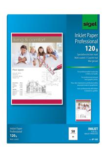 Sigel Inkjet Paper Professional IP182 Inkjet printpapier DIN A4 120 g/m² 50 vellen Helderwit