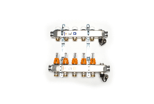 RVS verdeler met flowmeters (Aantal groepen: 12 groeps)