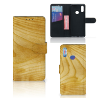 Samsung Galaxy A10s Book Style Case Licht Hout