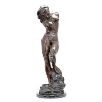 BRONZEN BEELD VAN EVA hoogte 80 cm - thumbnail