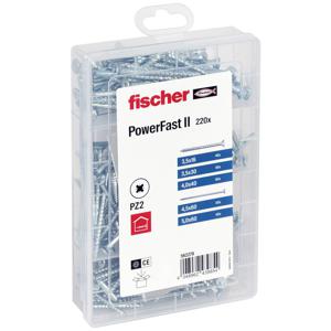 Fischer Meisterbox PowerFast II SK PZ 562279 Spaanplaatschroeven assortiment Kruiskop Pozidriv Staal Galvanisch verzinkt 1 set(s)