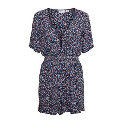NOISY MAY gebloemde playsuit NMASTA blauw/multi