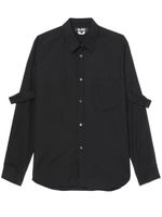 Black Comme Des Garçons chemise en coton à détails de boucles - Noir