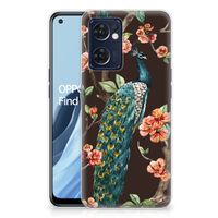 OPPO Reno 7 5G | Find X5 Lite TPU Hoesje Pauw met Bloemen - thumbnail