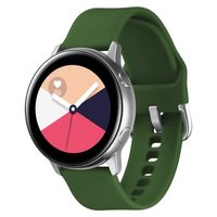 Bandje geschikt voor Samsung Galaxy Watch 40/41/42/44/45/46MM - Geschikt voor Samsung Galaxy Watch 1/2/3/4/5/6/Classic Watch 4/Watch 5 Pro/Watch 6 Classic/Watch Active/Watch Active 2 - Maat L - Horlogebandje - Siliconen - Groen - thumbnail