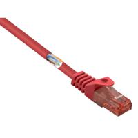 Renkforce RF-5047416 RJ45 Netwerkkabel, patchkabel CAT 6 U/UTP 0.50 m Rood Snagless, Vlambestendig 1 stuk(s) - thumbnail