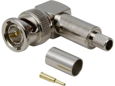 BKL Electronic 0401018 0401018 BNC-connector Stekker, haaks 75 Ω 1 stuk(s)