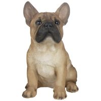 Tuinbeeld lichtbruine Franse Bulldog 29 cm   -