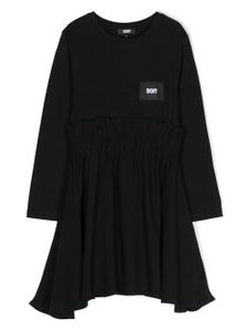 Dkny Kids robe en coton à patch logo - Noir