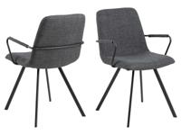 Set van 2 stoelen SELORIA donkergrijs