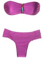 Brigitte bikini bustier en maille nervurée - Violet