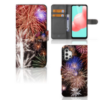 Samsung Galaxy A32 5G Wallet Case met Pasjes Vuurwerk - thumbnail