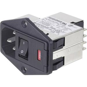 TE Connectivity 1-6609929-4 PE0SXDSXA=C2228 Netfilter Met schakelaar, Met 2 zekeringen, Met IEC-connector 250 V/AC 10 A 1 stuk(s)