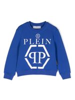 Philipp Plein Junior sweat à logo imprimé - Bleu