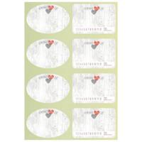 Metaltex Etiketten 6,7 X 4,6 Cm Papier Groen/grijs 64 Stuks