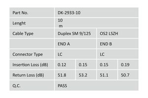 Digitus DK-2933-10 Glasvezel Optische vezel Aansluitkabel [1x LC-stekker - 1x LC-stekker] 9/125 µ Singlemode OS2 10.00 m