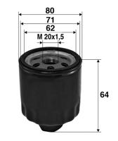 Oliefilter VALEO, u.a. für Renault, Dacia, Nissan, Opel, Suzuki, Smart