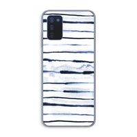 Ink Stripes: Samsung Galaxy A03s Transparant Hoesje