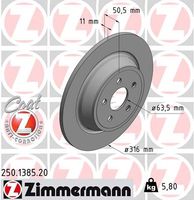 Remschijf ZIMMERMANN, Remschijftype: Massief, u.a. für Ford, Ford Usa - thumbnail