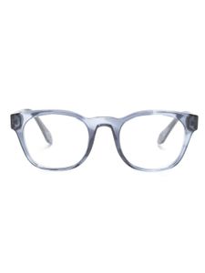 Giorgio Armani lunettes de vue carrées à logo gravé - Bleu