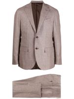 Corneliani costume à veste à simple boutonnage - Marron