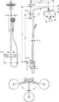 Hansgrohe Croma 220 Showerpipe Met Ecostat Comfort Therm.ecosmart Chroom - thumbnail