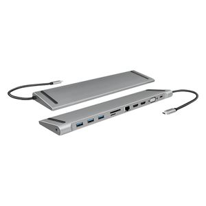 LogiLink UA0373 USB-C dockingstation Geschikt voor merk: Universeel USB-C Power Delivery, Geïntegreerde kaartlezer