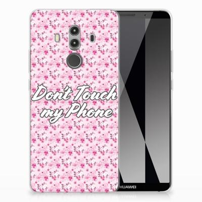 Huawei Mate 10 Pro Silicone-hoesje Flowers Pink DTMP Huawei Mate 10 Pro Silicone-hoesje Flowers Pink DTMP