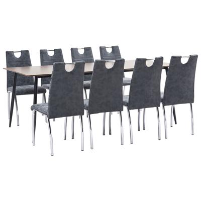 vidaXL 9-delige Eethoek kunstleer zwart vidaXL 9-delige Eethoek kunstleer zwart