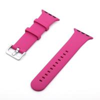 By Qubix - Rubberen sportbandje met gesp - Roze - Compatible met Apple Watch 38mm / 40mm / 41mm / 42mm - Compatible Apple watch bandjes