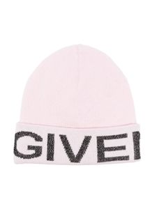 Givenchy Kids bonnet à logo en jacquard - Rose