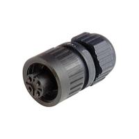 Hirschmann 3 LD 934 125-100-1 ronde stekker koppeling, rechte serie (ronde connector): CA Totaalpolen:, zwart