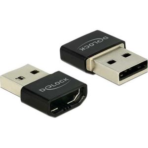 DeLOCK HDMI/USB-A USB grafische adapter Zwart, Zilver