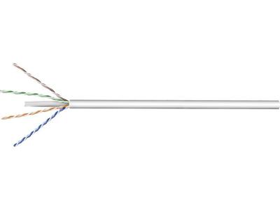 Goobay 68466 Netwerkkabel CAT 6 U/UTP 4 x 2 x 0.25 mm² Grijs 100 m