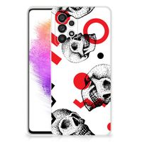 Silicone Back Case Samsung Galaxy A73 5G Skull Red - thumbnail