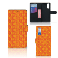 OPPO Find X2 Telefoon Hoesje Batik Oranje