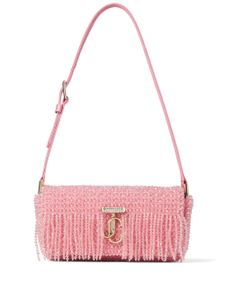 Jimmy Choo mini sac porté épaule Varenne à ornements en cristal - Rose