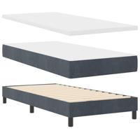 vidaXL Boxspringbed met matras fluweel donkergrijs 90x190 cm