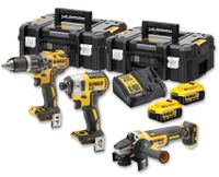 DeWalt DCK384P2T-QW | 18V XR Combiset | DCD796 + DCF887 + DCG405 | 2 x 5.0Ah accu en multilader | 2x TSTAK - DCK384P2T-QW