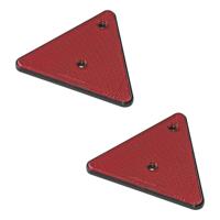 ProPlus Reflector driehoek - set 2x - rood - schroefbevestiging - 136 x 152 mm