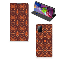 Samsung Galaxy M51 Hoesje met Magneet Batik Brown - thumbnail