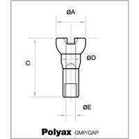 Sapim Spaaknippel 14 Polyax 14mm oranje aluminium (100st)