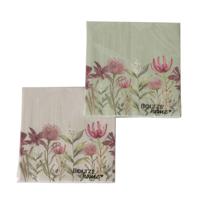 Boltze Home Servetten Lumea Met Afbeelding Bloemen 20 Stuks - thumbnail