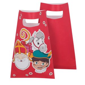 Sinterklaas papieren uitdeelzakjes 10x stuks 23 x 15 cm