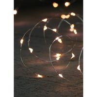 Draadverlichting lichtsnoeren- 2x st - zilver- 40 leds- warm wit - 200 cm - thumbnail