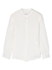 Paolo Pecora Kids chemise boutonnée à effet de transparence - Blanc