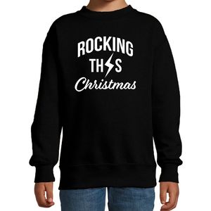 Rocking this Christmas foute Kerstsweater / Kersttrui zwart voor kinderen 14-15 jaar (170/176)  -