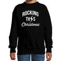 Rocking this Christmas foute Kerstsweater / Kersttrui zwart voor kinderen 14-15 jaar (170/176)  - - thumbnail