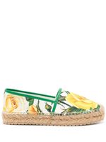 Dolce & Gabbana espadrilles en toile à fleurs - Blanc